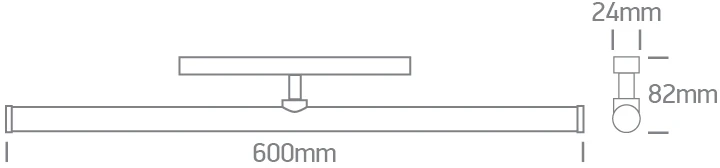 20W LED šviestuvas į magnetines sistemas FLAT, juodas, 3000/4000/5000K, 48V, 43126FB/B/V
