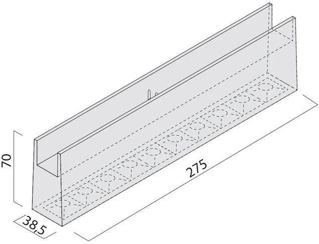 20W LED šviestuvas, montuojamas į XFORT bėgelį, 48V, juodas, 3000K, IP65, 275mm, dimeriuojamas, FRT22WW SP SBK
