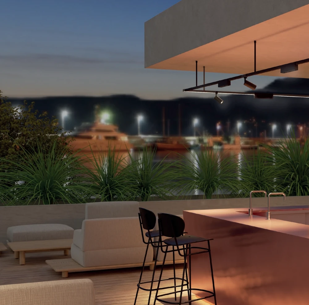 20W LED šviestuvas, montuojamas į XFORT bėgelį, 48V, juodas, 3000K, IP65, 275mm, dimeriuojamas, FRT22WW SP SBK