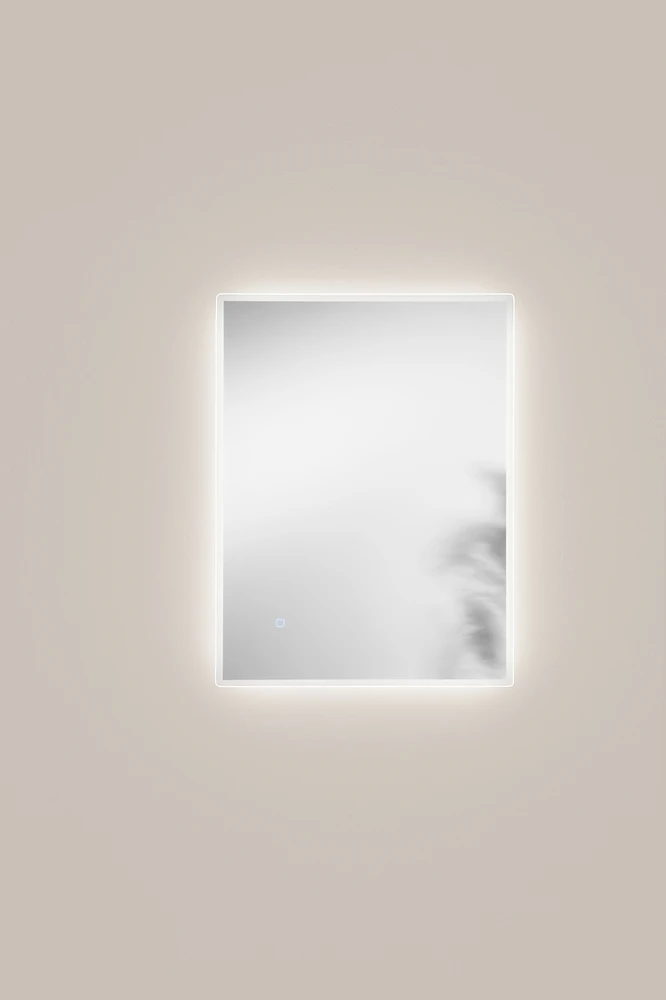 Sieninis šviestuvas 20W LED šviestuvas - veidrodis FRAME, sidabro sp., CCT, dimeriuojamas, IP44
