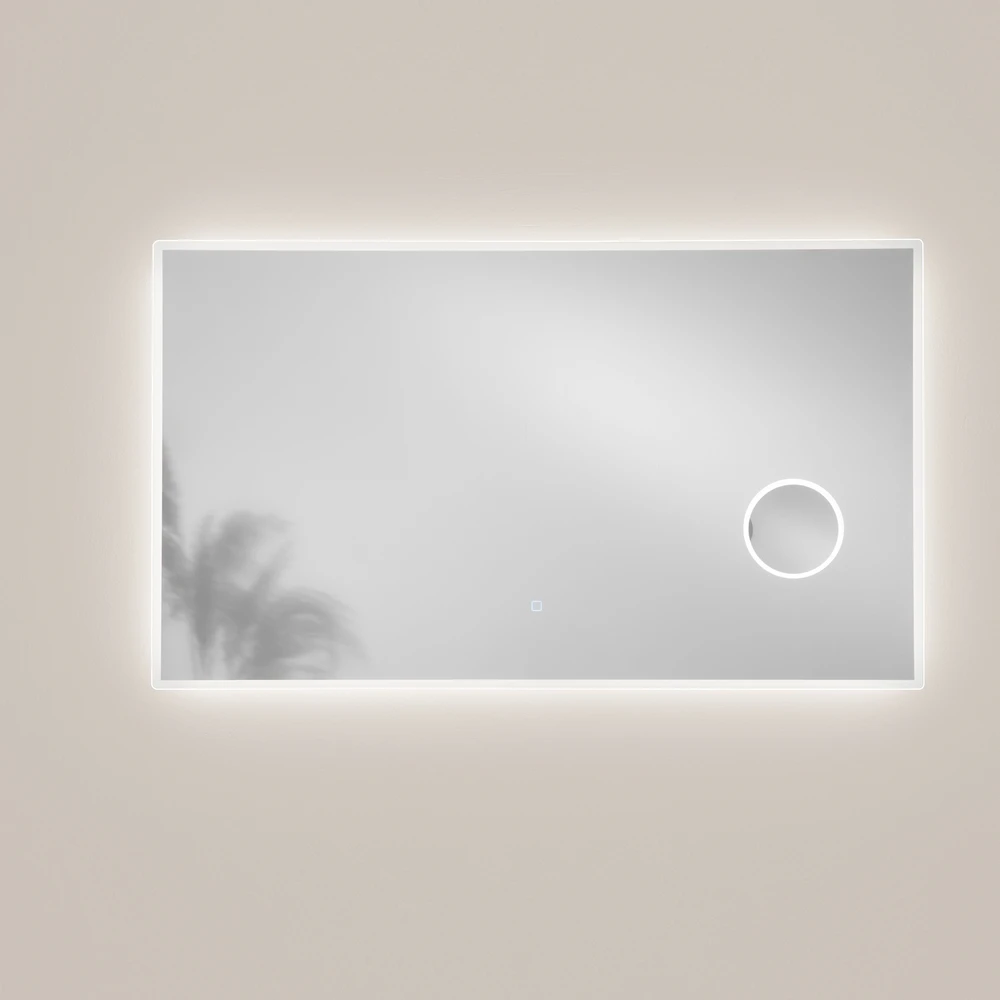 Sieninis šviestuvas 20W LED šviestuvas - veidrodis ZOOM, sidabro sp., CCT, dimeriuojamas, IP44