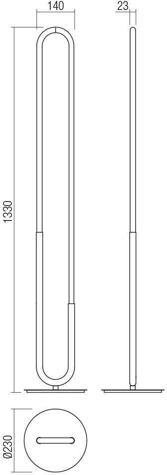 20W LED toršeras LATIUM, juodas, 3000K