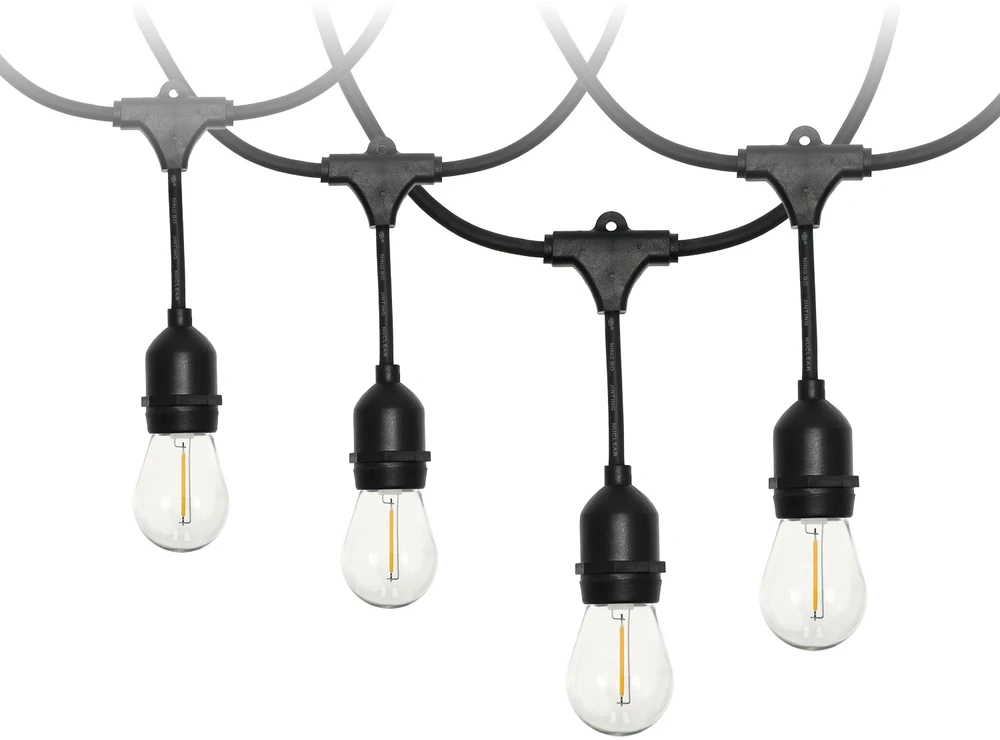 20x1W LED lempučių girlianda MIMOSA, E27, 2700K, 20m, IP44