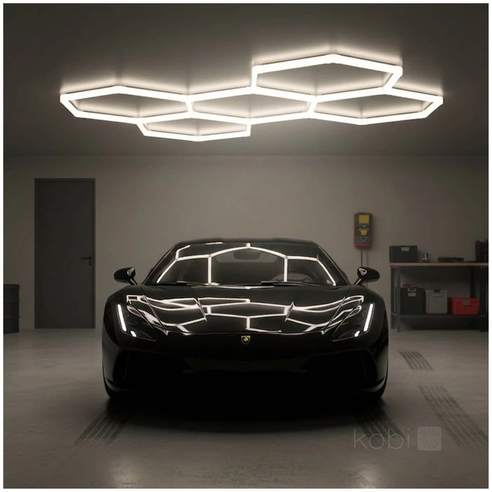 216W LED lubinis šviestuvas HEXLINE 208x300cm, baltas, 6500K