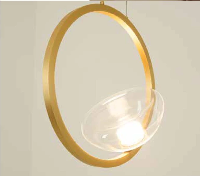 21W LED pakabinamas šviestuvas, aukso sp., 3000K, dimeriuojamas, 23029
