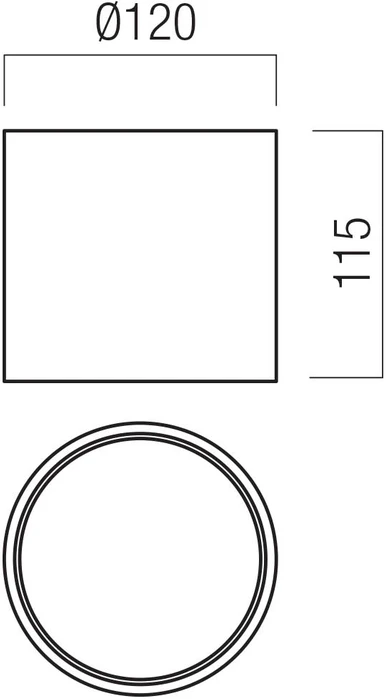 Lubinis šviestuvas 21W LED paviršinis šviestuvas HERA, baltas, 3000K, dimeriuojamas, 01-3681