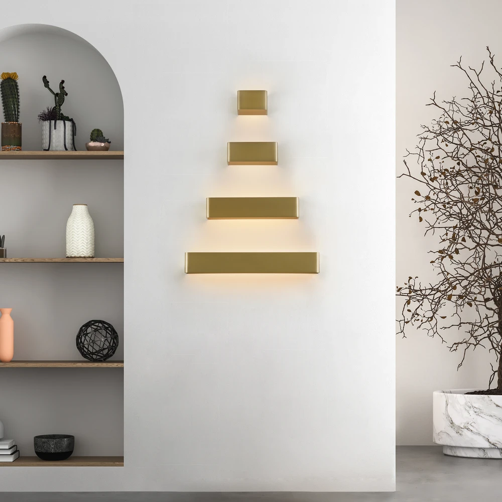 21W LED sieninis šviestuvas ICON, aukso sp., 2700/3000/4000K, dimeriuojamas, A3089372OTDT
