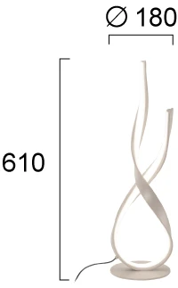 21W LED stalo šviestuvas RIBBON, smėlio sp., 3000K, 4347700