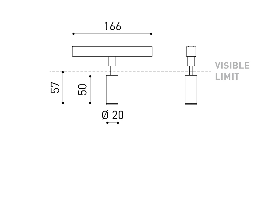 2,1W LED šviestuvas į magnetines sistemas FIT 48V, 30°, juodas, 3000K, DALI