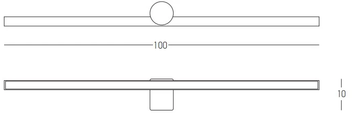 Sieninis šviestuvas 21W LED veidrodžio šviestuvas, juodas, 3000K, 22126