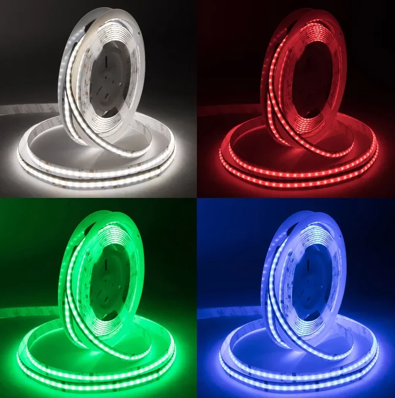 21W/m LED COB juosta NEXTEC, RGB+CCT, IP20, 24V, 840LED/m, 5m ritė
