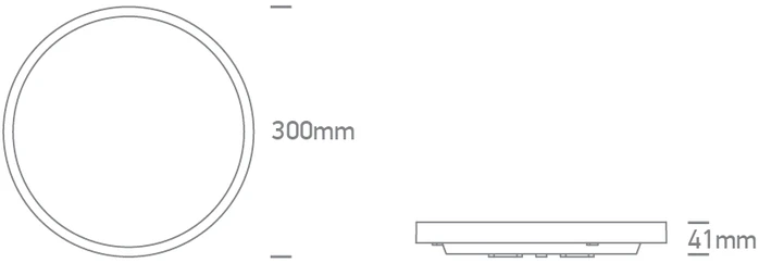 Lubinis šviestuvas 22+3W LED paviršinis šviestuvas, juodos sp., 2700/3200/4000K, 300mm, šviečia į viršų ir į apačią, 62002A/B/V