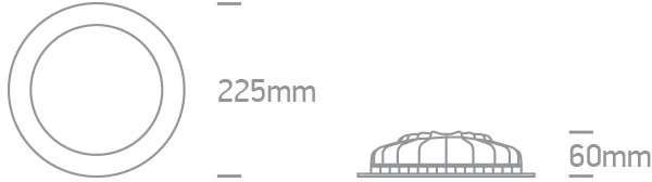 22W LED įleidžiamas šviestuvas, baltas, 4000K, 10122FD/W/C