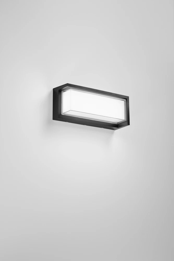 22W LED lauko sieninis šviestuvas BLOCK, juodas, CCT, IP65