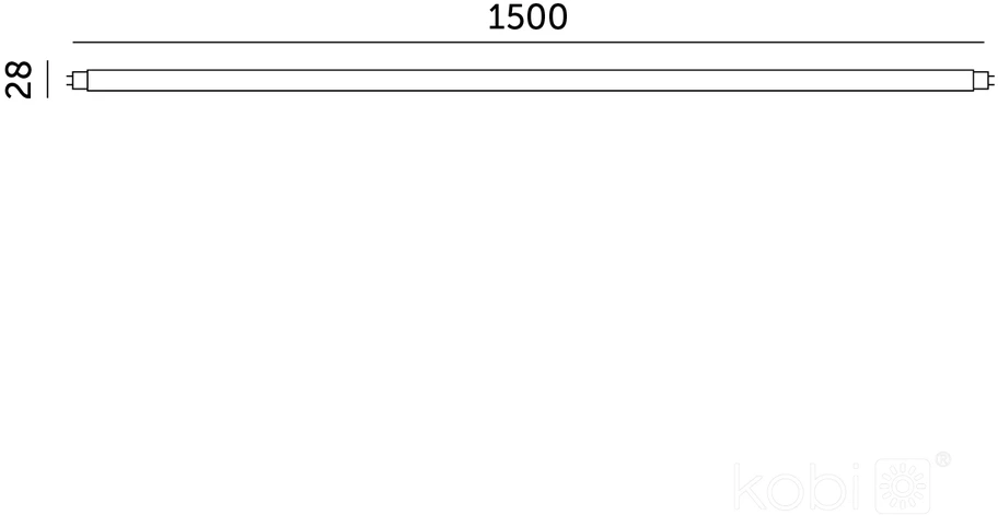 22W LED lempa T8 G2, balta, 6500K, 150cm