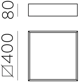 22W LED lubinis šviestuvas MUNICH, baltas, 2700/3000/4000K, dimeriuojamas, P3759072BDP