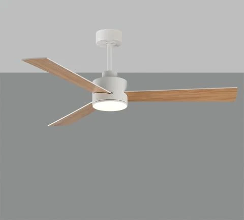 22W LED lubinis šviestuvas SHAMAL, baltos/medžio sp., 3000/4000/6500K, dimeriuojamas, su 35W ventiliatoriumi, V2522030B