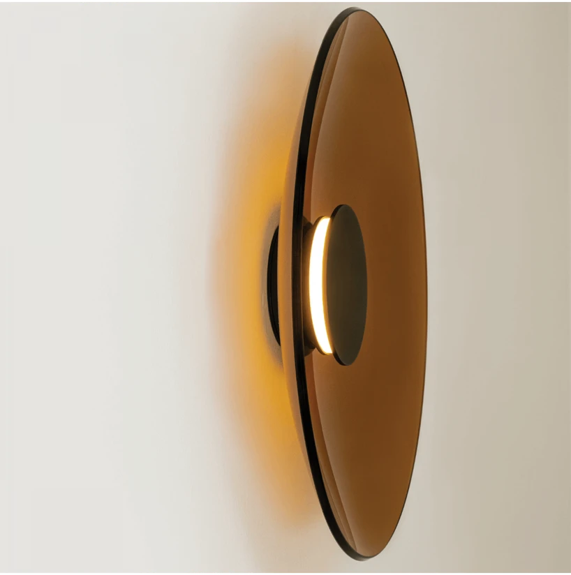 22W LED sieninis šviestuvas, juodu korpusu/rudas stiklas, 2700/3000K, dimeriuojamas, 25272