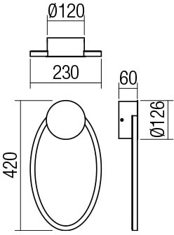 22W LED sieninis šviestuvas LEO, baltas, 3000/4000K, dimeriuojamas, 01-3291