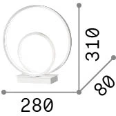 22W LED stalo šviestuvas OZ, juodas, 4000K, 342504