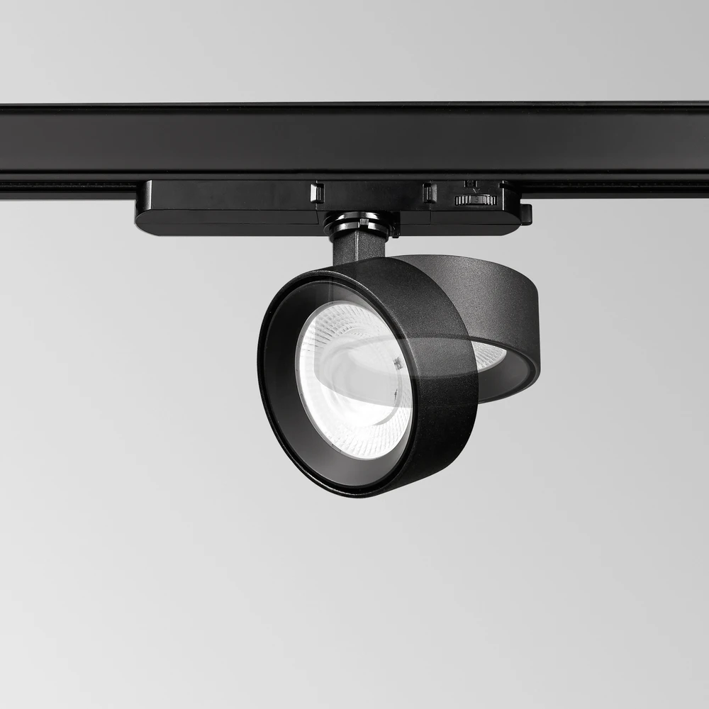 22W LED šviestuvas į 3 fazių bėgelį POV, juodas, 3000K, 296333