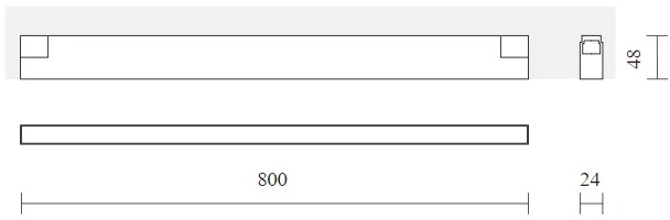 22W LED šviestuvas į magnetines sistemas INSIGHT, baltas, 4000K, 48V, 800mm