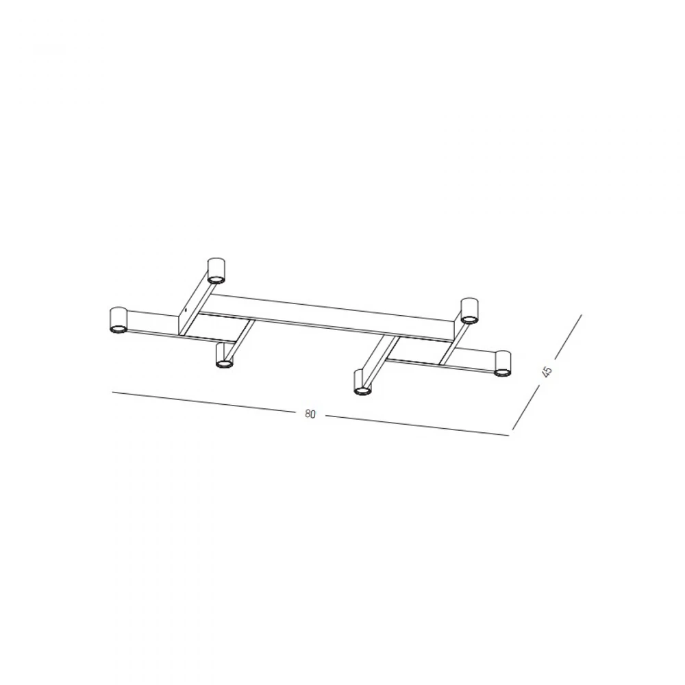 23W LED lubinis šviestuvas, juodas, 3000K, dimeriuojamas, 23042