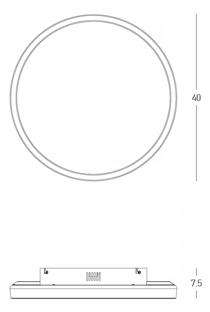 23W LED lubinis šviestuvas, šlifuoto sidabro sp., 2700/3000/4000K, dimeriuojamas, 25161