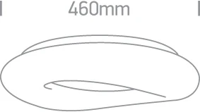 Lubinis šviestuvas 23W LED paviršinis šviestuvas, baltas, 3000K, 62148A/W