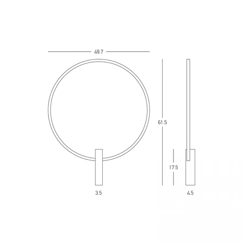 23W LED sieninis šviestuvas, juodas, 3000K, 25320