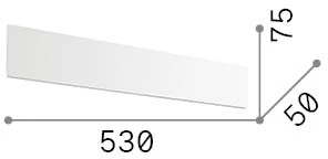 23W LED sieninis šviestuvas ZIG ZAG, baltas, 2700K, 342658