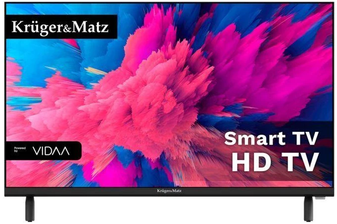 Televizorius 24 colių įstrižainės „KrugerMatz“ išmanusis VIDAA DVB-T2 televizorius