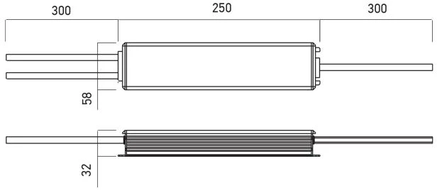 240W maitinimo šaltinis, 24V, IP67, DALI