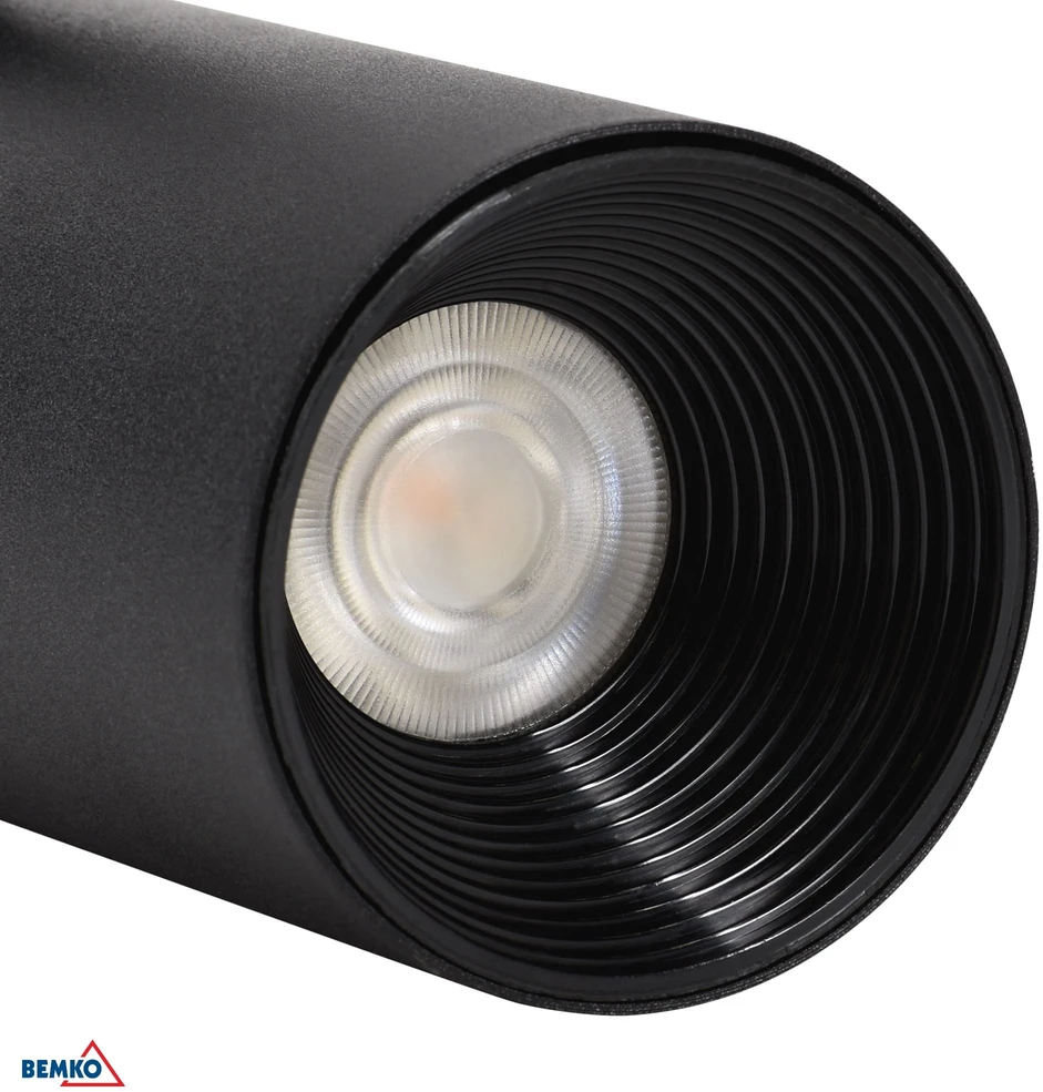 Bemko 24W LED akcentinis šviestuvas į 1 fazės bėgelį VERKO, juodas, 3000K