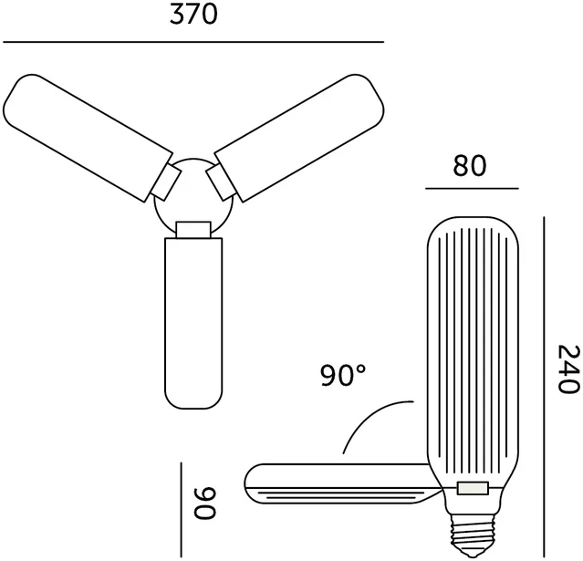 24W LED augalų auginimo lemputė PLANTY, E27, balta, 1200K