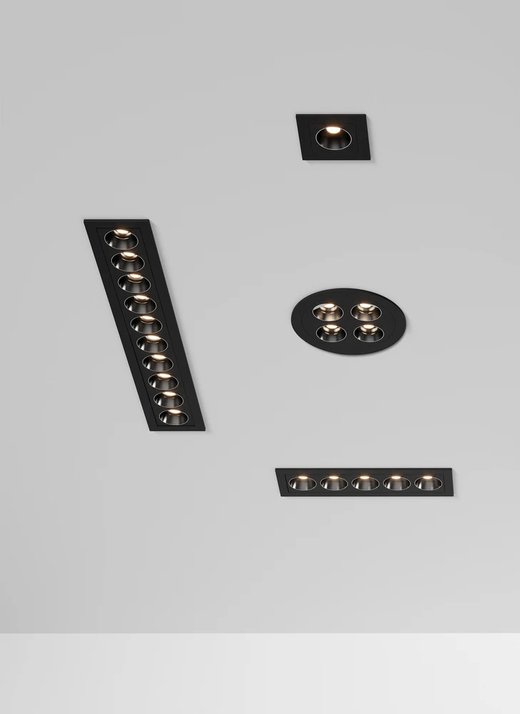 24W LED įleidžiamas šviestuvas INVISIBLE, juodas, 3000K, E3980100N