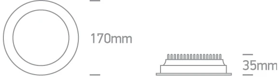 24W LED įleidžiamas vonios šviestuvas, baltas, 3000/4000/6000K, IP44, 10124U/W/V