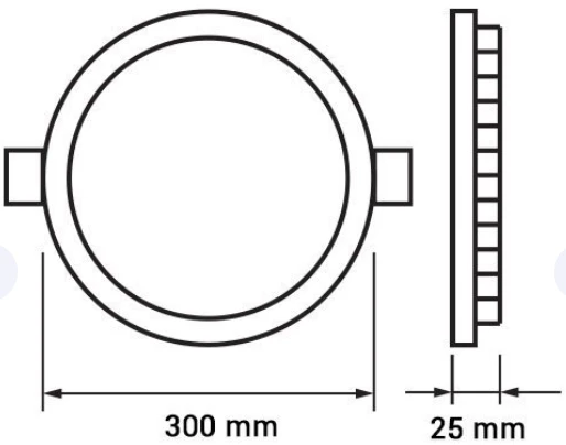 24W LED įmontuojama panelė OPTONICA, apvali, 4500K (dienos šviesa)
