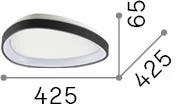 24W LED lubinis šviestuvas GEMINI, žalvario sp., 2700K, 341453