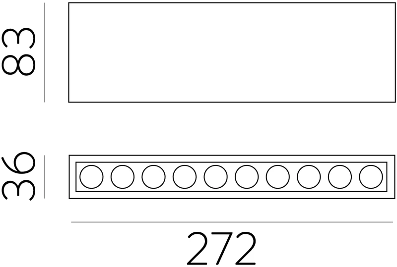 24W LED lubinis šviestuvas INVISIBLE, baltas, 3000K, dimeriuojamas, P3980100BDP