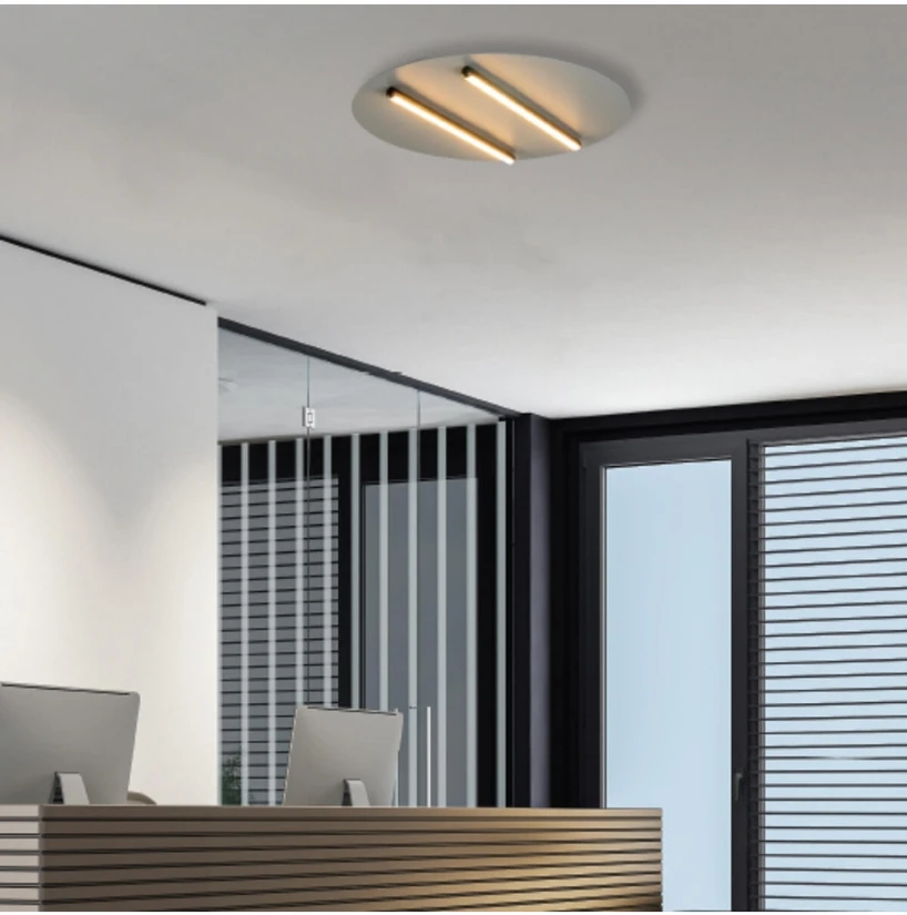 24W LED lubinis šviestuvas, juodos/pilkos sp., 3000K, dimeriuojamas, 2568