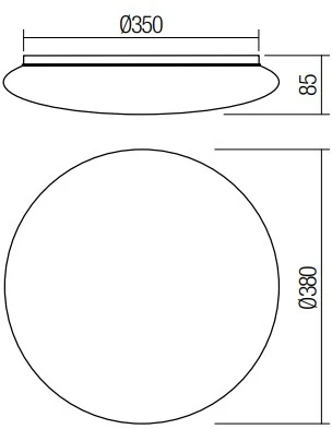 24W LED lubinis šviestuvas LUNA, pilkas, 3000-6500K/RGB, dimeriuojamas, valdomas TUYA programėle