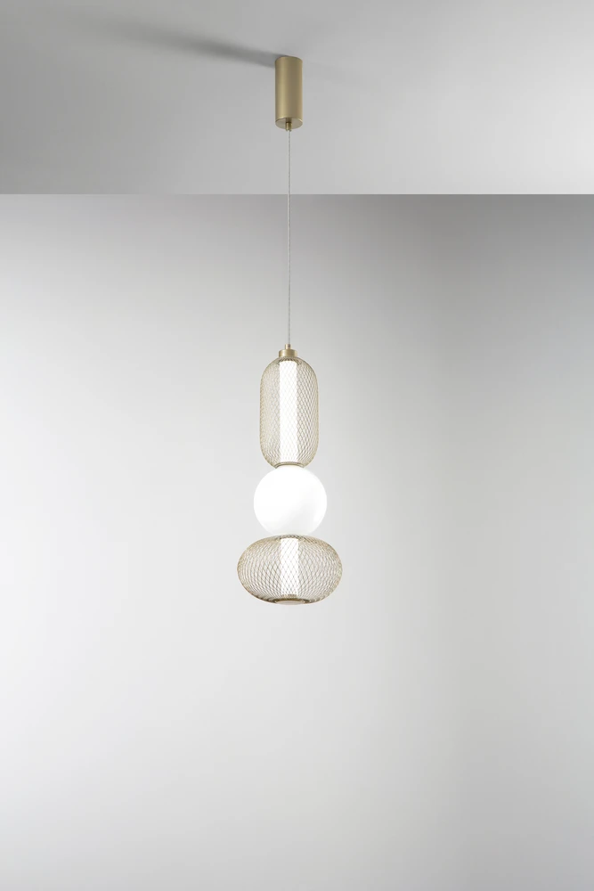 24W LED pakabinamas šviestuvas INKAS, aukso sp., CCT
