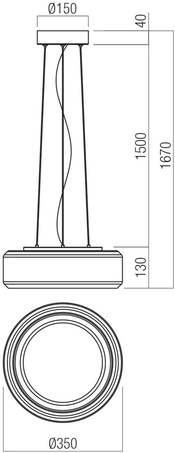 24W LED pakabinamas šviestuvas SOLERA, juodos/baltos/dūmų sp., 3000/4000K, 01-3591
