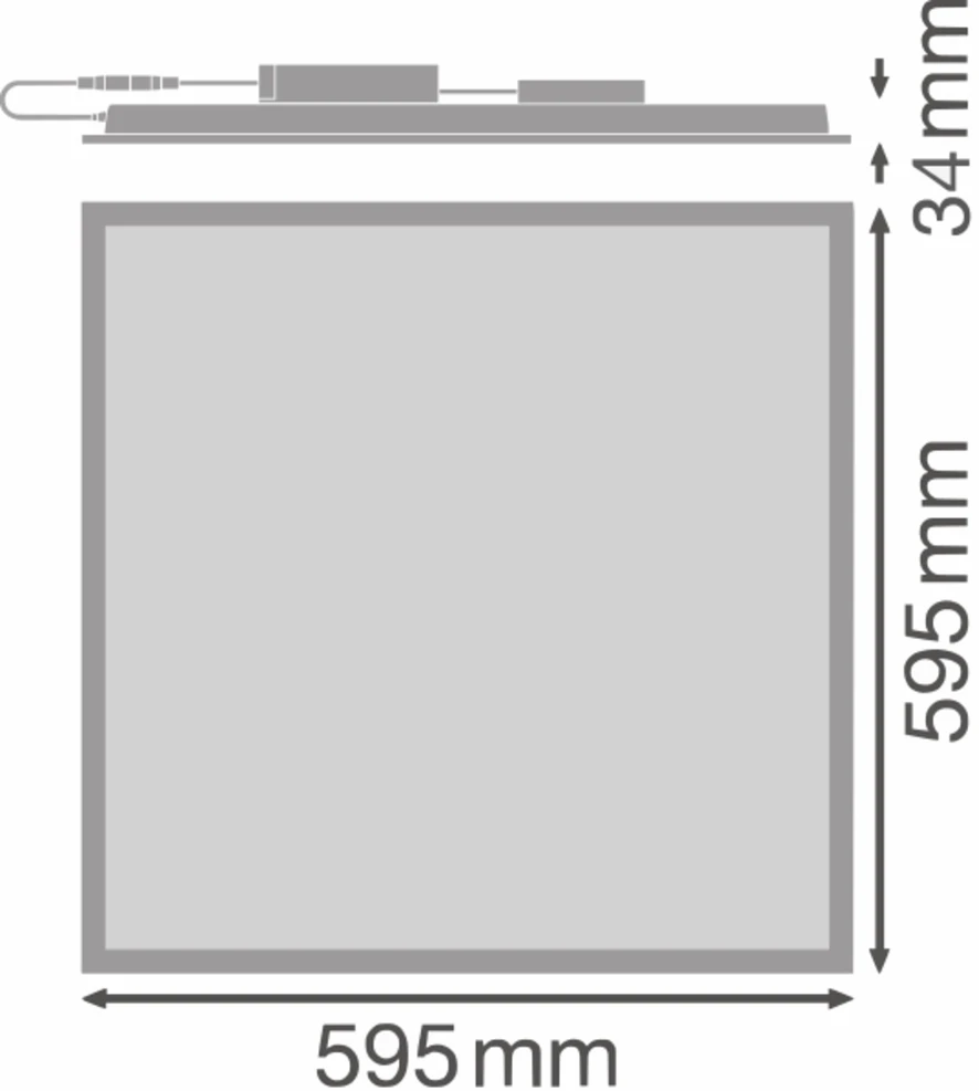24W LED panelė PL CMFT, balta, 4000K, 595x595mm, IP50, DALI