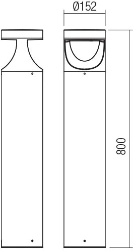 24W LED pastatomas lauko šviestuvas XWALK, tamsiai pilkas, 3000K, IP65, 90503