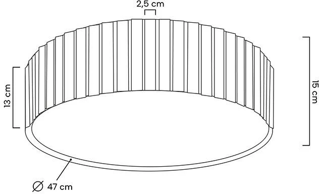Lubinis šviestuvas 24W LED paviršinis šviestuvas CROWN 50, aukso sp., 3000K