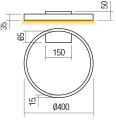 Lubinis šviestuvas 24W LED paviršinis šviestuvas FEBE, juodas, 3000K, dimeriuojamas, 01-2837