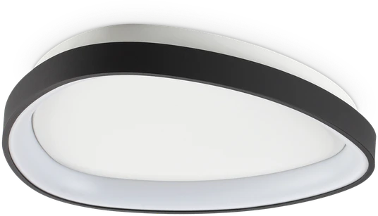 Lubinis šviestuvas Ideal Lux 24W LED paviršinis šviestuvas GEMINI, juodas, 3000K, 328027