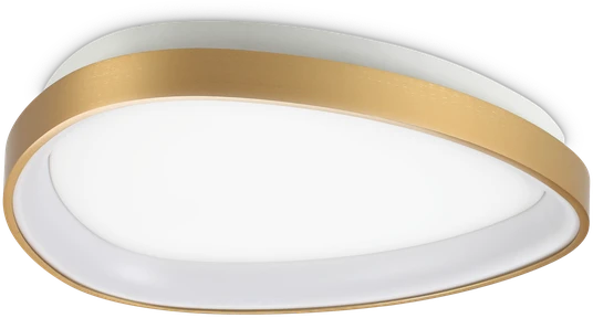 Lubinis šviestuvas Ideal Lux 24W LED paviršinis šviestuvas GEMINI, žalvario sp., 3000K, 328034